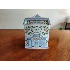 Lenox Village Tea Canister – Tea Shoppe 1990  One Repair to Base See Photo